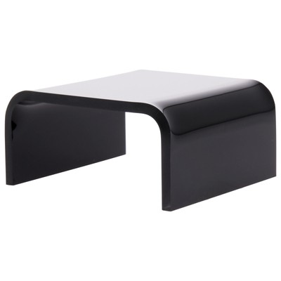 Plymor Black Acrylic Short Square Display Riser, 1'' H x 2'' W x 2'' D