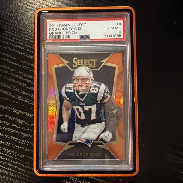 2014 Panini Select #8 Rob Gronkowski Orange Prizm /75 PSA 10 Patriots