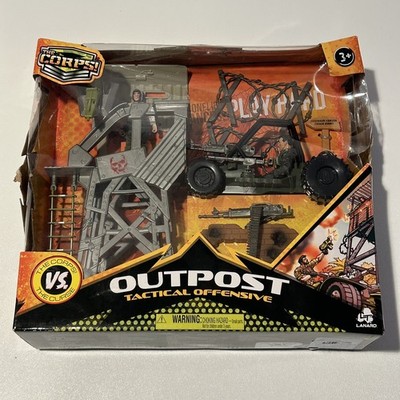 Lanard The Corps Outpost Tactical Offensive Battle Zone Tower w/ Vehicle Set New