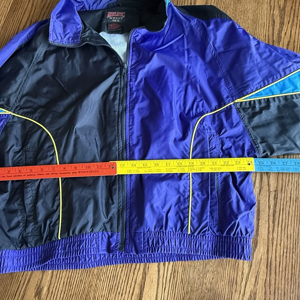 Chaqueta cortavientos vintage Athletic Works XL colorblock Y2K Gorp Core para mujer Foto 4 de 4