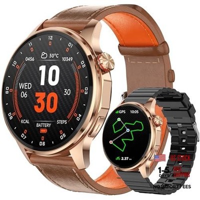 Smart Watch for Men Answer/Make Call/Text 1.46'' AI Gold Geometric