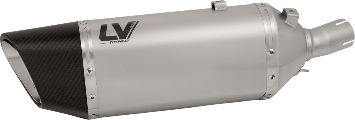 LEOVINCE LV-14 R Slip-On Muffler - Titanium - Kawasaki Ninja 400