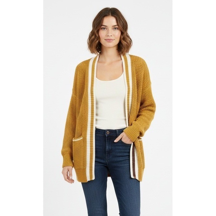 Universal Thread Open Front Striped Cardigan Wome… - image 1