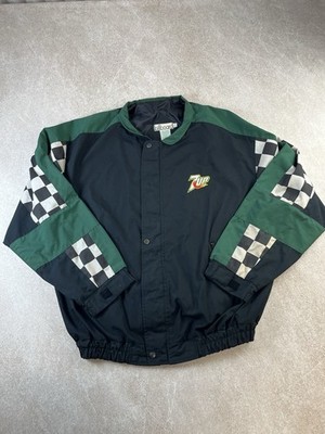 Vintage 7UP Racing Jacket Bomber Checkered Flag Billboard Canada 90s XL