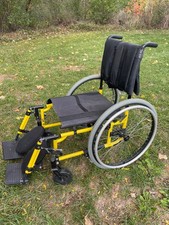 Quickie 2 folding wheelchair 18" x 19" used yellow
