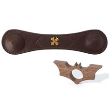 Wooden Book Thumb Page Holder for Women Men Leather Weighted Bookmarks Book W...