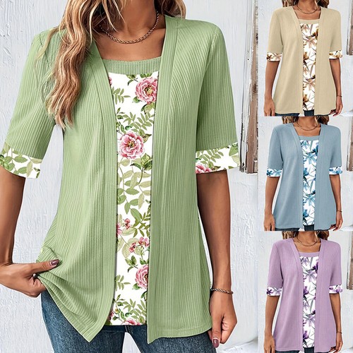 Top Estivo Da Donna A Tunica Manica Corta In Pizzo Casual Da Donna