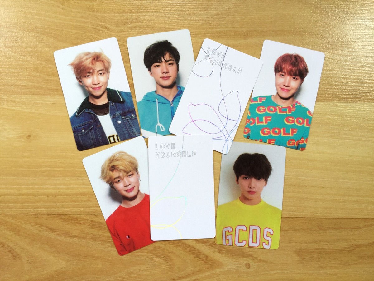 BTS Photocard RM Jin SUGA j-hope Jimin V Jungkook | Love Yourself
