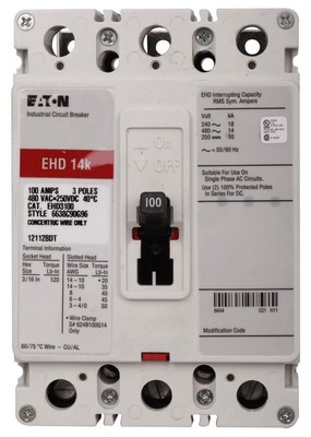 Eaton NSB EHD3090L Molded Case Breakers (MCCBs) 3P 90A