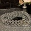 thumbnail 3 - 25cm JEWELLED DIAMANTE HEART MIRROR TRAY HEART CANDLE PLATE  WEDDING TABLE TRAY