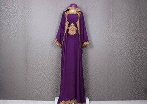 dark purple and gold dress