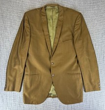 Vtg 60s 70s SEARS Olive Green 2 Button Blazer Sport Coat Mens Size 40R EUC