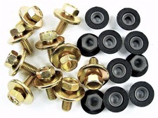 Mazda 6mm Body Bolts Nuts- M6-1.0 X 16mm Long- 10mm Hex- 20pcs 10ea- 384 Mazda 6mm Body Bolts Nuts- M6-1.0 X 16mm Long- 10mm Hex- 20pcs 10ea- 384