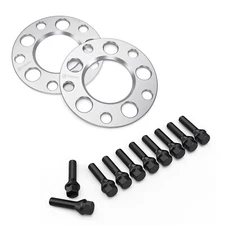 (2) 5mm 5x120 Hubcentric Wheel Spacers 72.56 Bore & 10 Black Extended Lug Bolts