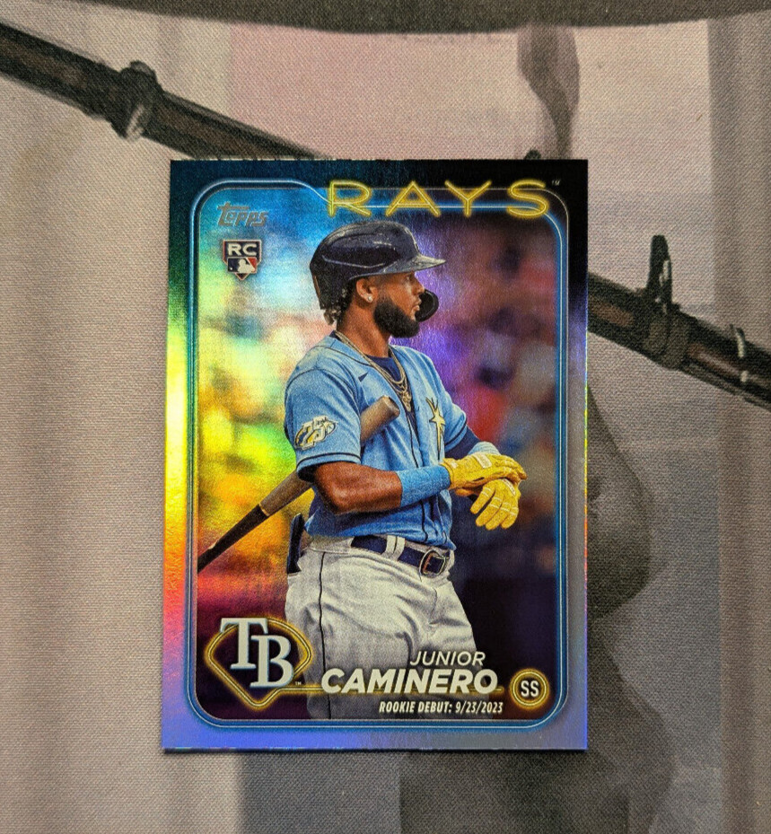 2024 Topps Update Series - Junior Caminero #US223 RC Rookie Debut Rainbow Foil