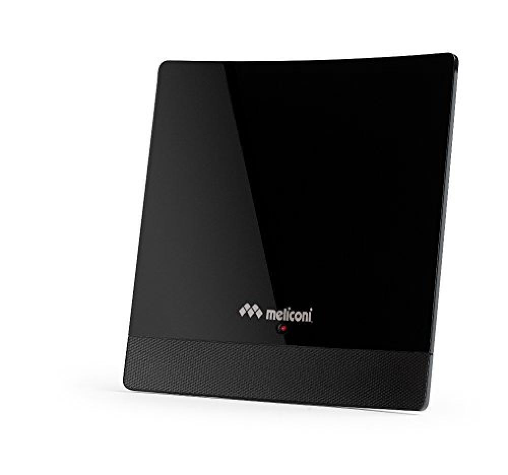 Meliconi AT-52 Antenna da Interni Amplificata da 52 dB, Nero - NUOVO