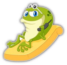 Cartoon Frog Relax Car Bumper Sticker Decal