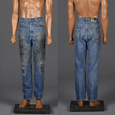 36x32 1970s Mens Distressed Denim Levi's Workwear Jeans 36x32 1970s Mens Distressed Denim Levi's Workwear Jeans