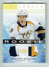 14-15 UD Upper Deck Artifacts  Colton Sissons  /15  Rookie  Dual Patches