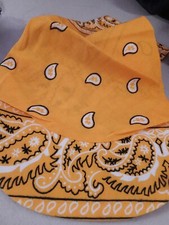 Motorcycle Wrap Biker Du yellow bandana Paisley Doo Rag Head Skull Cap BRIM 362