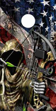 Bow Reaper Hunt Flag Camo LAMINATED Cornhole Wrap Bag Toss Skin Decal Sticker