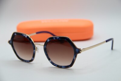 NEW WOOW SUPER LOOP 2 COL 0390 BLUE TORT GOLD GRADIENT SUNGLASSES W/CASE 50-23