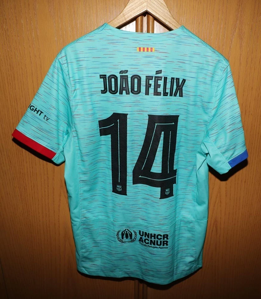 Trikot FC Barcelona Shirt Flock 14 João Félix Türkis +Hose Offizielle Lizenzware - Bild 2 von 3