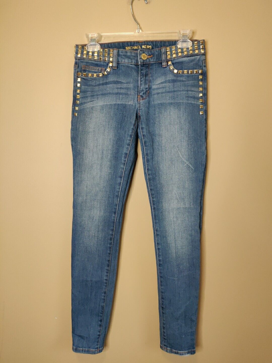 Michael Kors women's 2 denim skinny jeans zip dis… - image 1