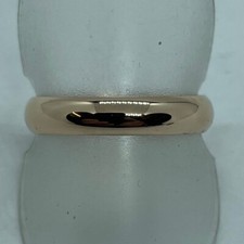 9ct Rose Gold 4mm D Shaped Wedding Band. Size R.  