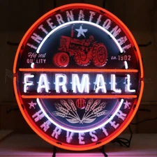 Farmall Neon Sign Est 1902 International Harvester Tractor wall lamp light IH