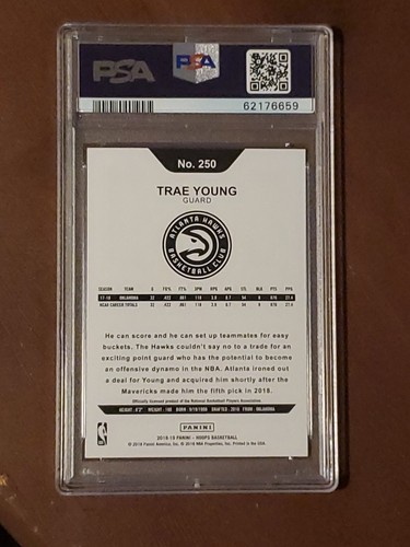 2018 Panini Hoops #250 Trae Young Rookie Card Psa 10 Gem Mint - Picture 9 of 12