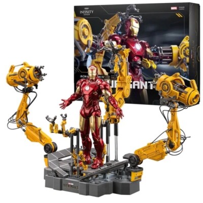 Actionfigur Iron Man Mk 4 Suit-up Gantry Avengers The Infinity Saga Scala Neu