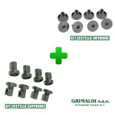 REX ELECTROLUX ZANUSSI KIT 16 RUOTE LAVASTOVIGLIE CESTELLO INFERIORE + SUPERIORE