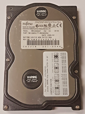 Fujitsu 120.0ギガバイト5400 RPMシリアルATA3.0ハードドライブ 8.4GB IDE Fujitsu MPD3084AT P-ATA 5400rpm 512KB HDD 3.5