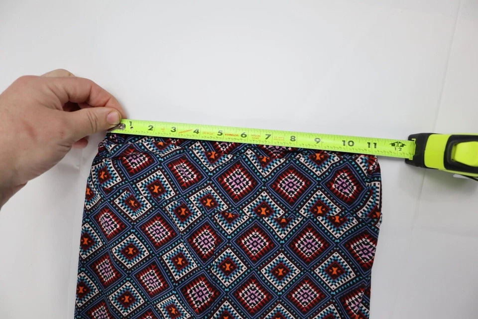 Leggings para mujer LuLaRoe talla única recortados tiro medio diamante estampado abstracto Foto 2 de 4