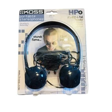 Koss HP6 Portable Stereo Headphones Vintage New Package