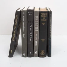 Black Gray Book Lot Staging Library Shabby Decor Stack Prop Farmhouse Decor