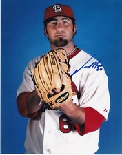JASON MOTTE  ST. LOUIS CARDINALS   ACTION SIGNED 8x10