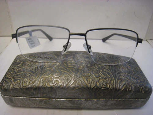 Walmart Men's Eyeglasses Frames MK09805 GUN/BLK 55-16-140-39V With Case