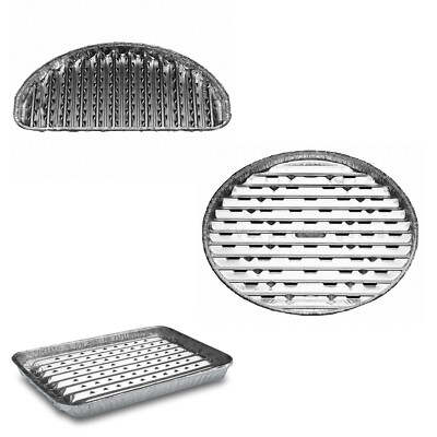 Alu Grillpfanne Grillschalen rund  Ø 34cm eckig 34,4x 22,4cm BBQ Zubeh&ou
