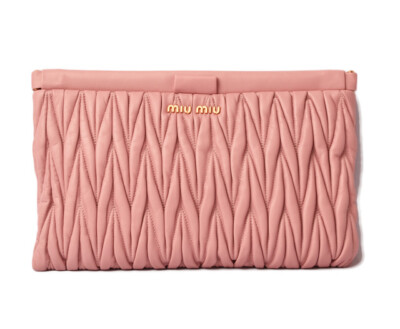 Miu Miu Authentic clutch bag/pouch matelassé light pink/ORCHIDEA RP0390