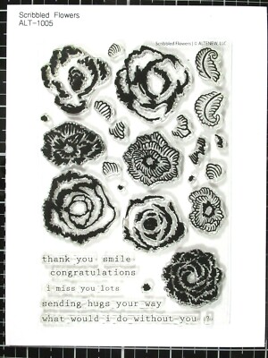 Altenew Scribbled Flowers Stamp & Die Sets, ALT-1005 & ALTDIE-1155