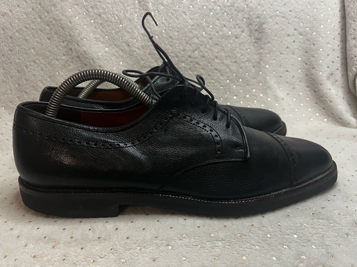 Salvatore Ferragamo Leather Cap Toe Brogue Oxford 9 D Men display picture 3