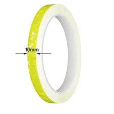 2X Yellow 26FT Roll 1CM Reflective Safety Tape Self Adhesive pinstripe Sticker