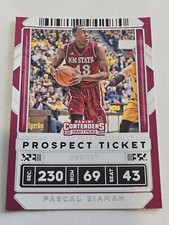 2020-21 Panini Contenders Draft Picks Pascal Siakam Prospect Ticket Raptors #17