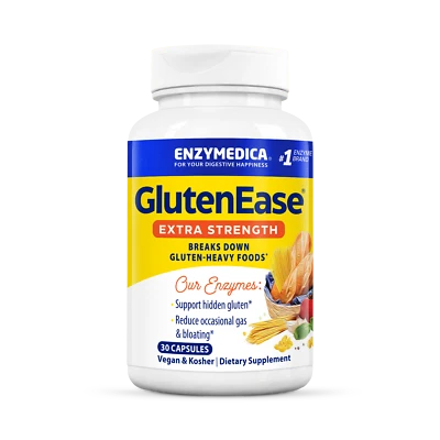 Enzymedica GlutenEase Extra Strength 30 Capsules, Digestion, Gluten Intolerance