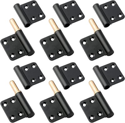 6 Pcs Lift Off Hinge Black Flag Hinges 4 Inch Lift Off Hinges Removable Door ...