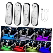 Car Door Lights LED 7 Color Projector Lights Magnetic Sensing Welcome Door