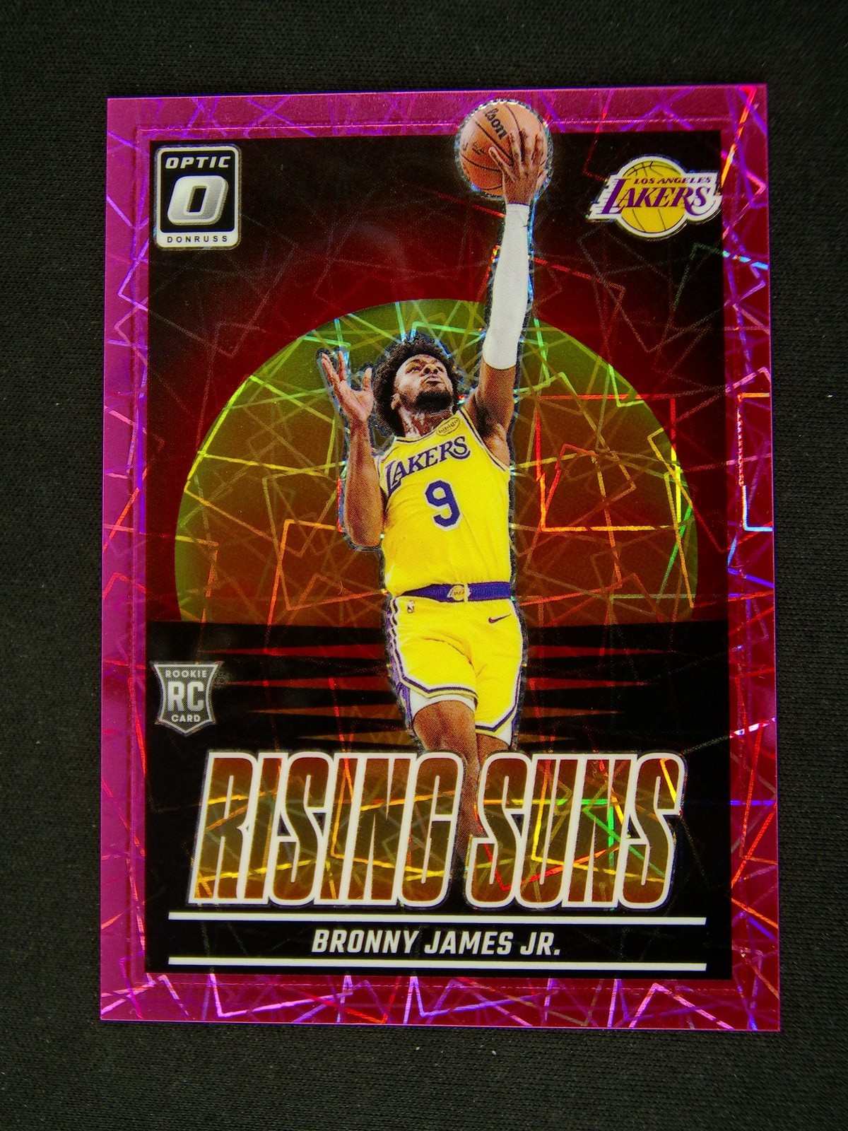 2024-25 Donruss Optic Bronny James Jr. #5 RC Rising Suns Pink Velocity /79