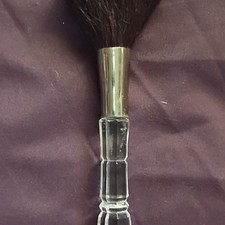 Clear Handle Powder Makeup Brush, Silver Ferr...